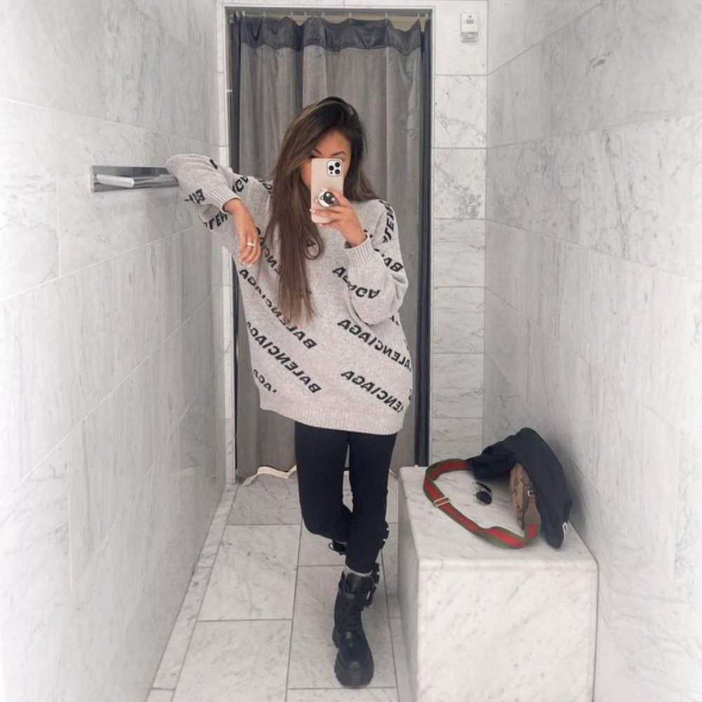 Oversized Grey Balenciaga Sweater